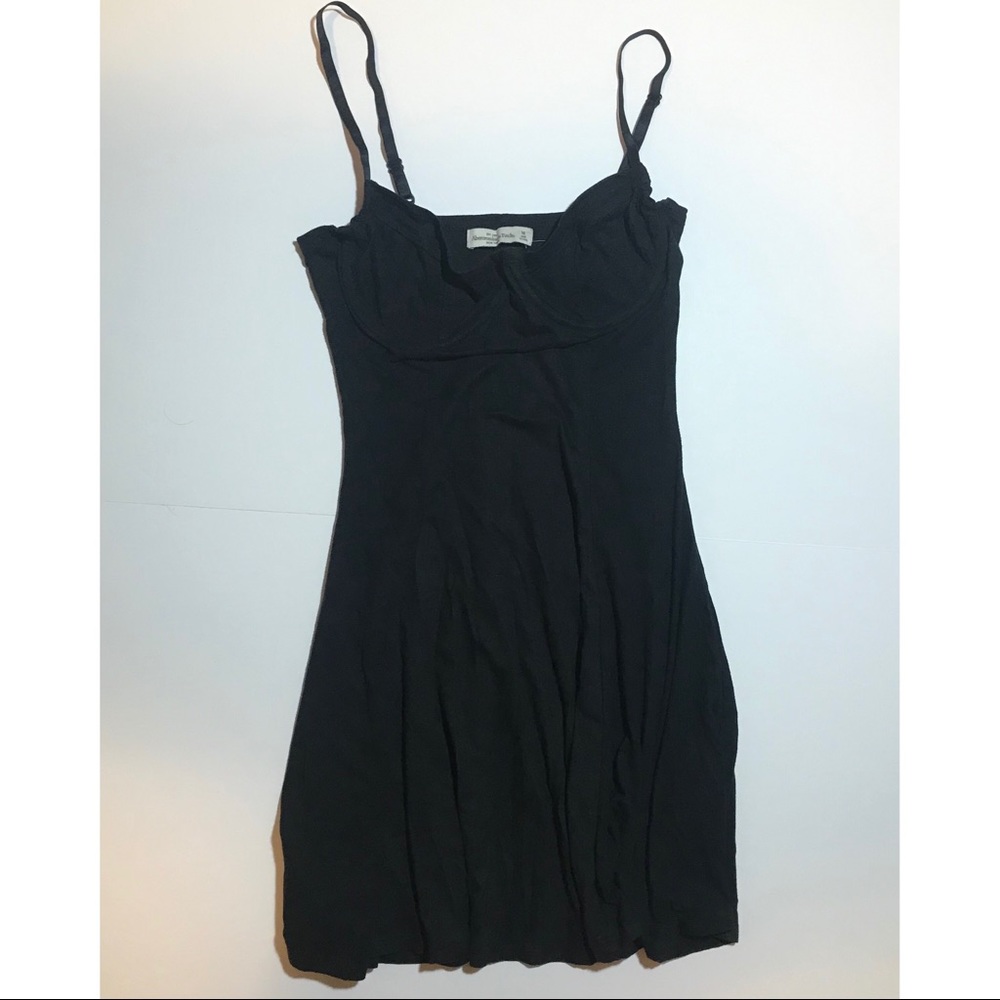 Abercrombie & Fitch Velvet Dress Black Cupped